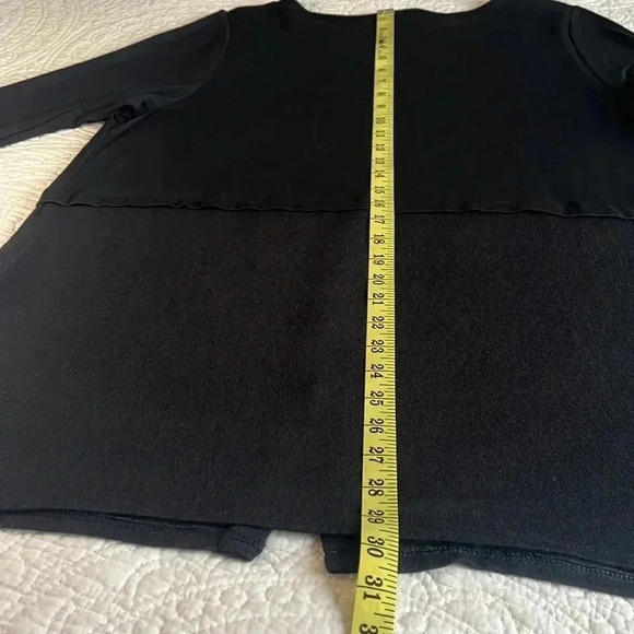 NWT JJill Stretch Knit Long Tunic Top Womens XL Petite Black Lagenlook Comfort - Picture 15 of 17